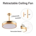 thumbnail image 5 of 36'' LED Retractable Blades Ceiling Fan with Remote Control and Light Kit Included, 5 of 8