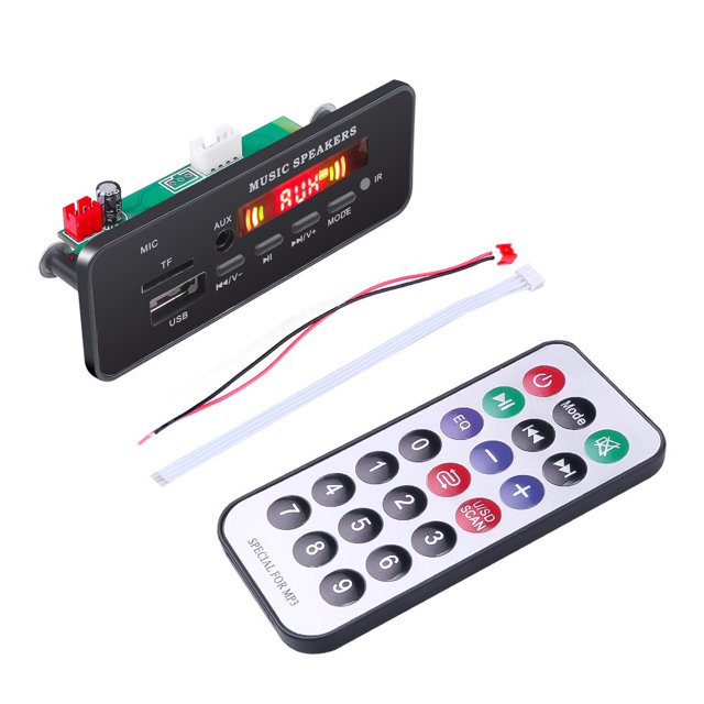 Big Screen Amplifier 12V MP3 WMA Wireless Bluetooth 5.0 Decoder Audio Board Module USB FM TF Radio AUX Input for Car
