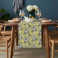 thumbnail image 2 of Yellow Cashew Flower Table Runner - 90 Inch Long, Kitchen Dining Table Runner Dresser Scarves, Retro Ethnic Abstract Country Farmhouse Decor for Coffee Tables Wedding Party Banquet, 2 of 8