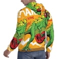 thumbnail image 3 of Bingfone Cool Dinosaur Playing Guitar Men'S Drawstring Hoodie Long Sleeve Pocket Sweatshirts-Small, 3 of 9