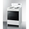 thumbnail image 2 of 24" wide electric coil top range in white with black door, oven window, and high backguard, 2 of 3