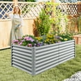 thumbnail image 2 of Gymax 2 PCS Raised Garden Bed Large Metal Planter Box Kit for Vegetable Herb 6' x 3' x 2' Gray, 2 of 10