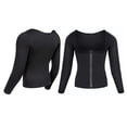 thumbnail image 4 of Traje de s de neopreno para mujer, moldeador de cuerpo, entrenamiento para pérdida de peso, entrenador de cintura caliente, camiseta con mangas SG Macarena Camisa de neopreno, 4 of 8