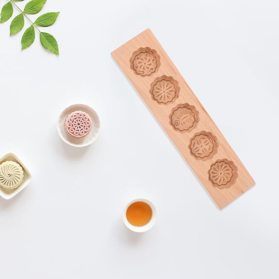 LOLIPPYY 1Pack Wooden Mold for Shaping Desserts in Light Brown