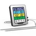 thumbnail image 1 of Color Touch Screen Digital Food Temperature Gauge Cooking Meat Thermometer with Dual Temperature Probe Digital Oven Thermometer, 1 of 5