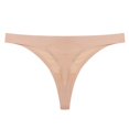 thumbnail image 1 of TrowBridge-bragas lisas simples para mujer, Tanga Sexy sin costuras, ropa interior para niña, lencería amigable con la piel, calzoncillos de satén de seda, 1 of 4
