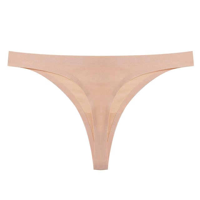 TrowBridge-bragas lisas simples para mujer, Tanga Sexy sin costuras, ropa interior para niña, lencería amigable con la piel, calzoncillos de satén de seda