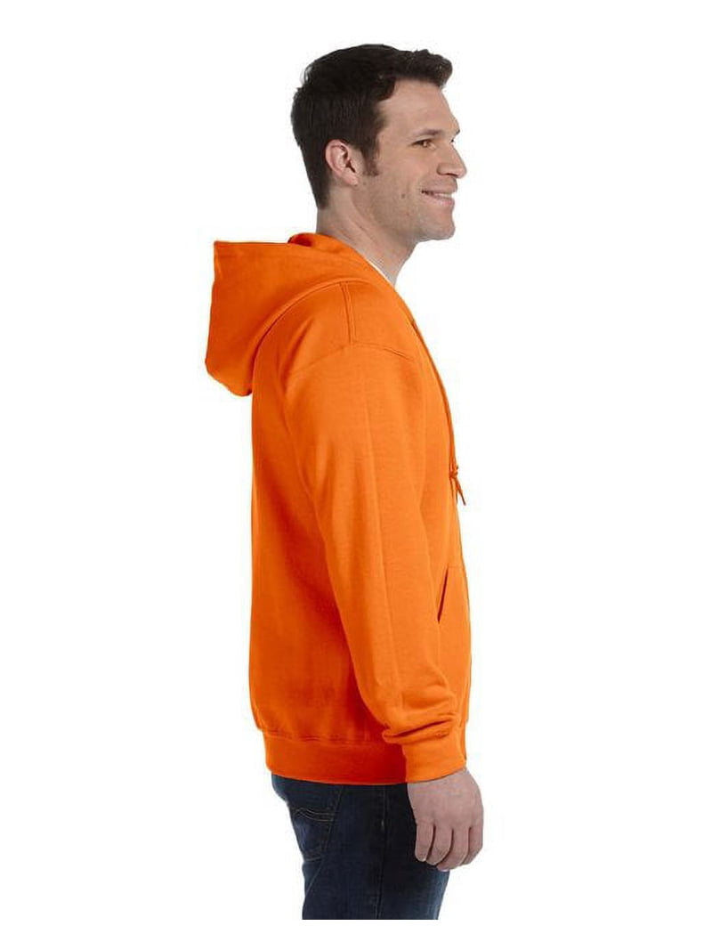 Heavy Blend 8 Oz. Hooded Sweatshirt - Safety Orange, X-Large, 50/50 Cotton Polyester