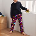 thumbnail image 5 of Xecao Colorful Hearts Print Teenagers' Pajama Pants Long Sleep Pants Soft Elastic Waist Pajama Bottoms Elastic waist with 2 Pockets 5-16 Years-XS(5-6), 5 of 6