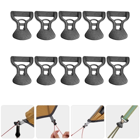 FOMIYES OUNONA 10Pcs Professional Tent Cord Fasteners Wind Rope Tighteners Multi Functional Rope Buckles