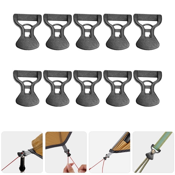 FOMIYES OUNONA 10Pcs Professional Tent Cord Fasteners Wind Rope Tighteners Multi Functional Rope Buckles