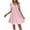 PinkβClearance, variant on Fartey Summer Dresses for Women Eyelet Embroidery Ruffle Trim Short Sleeve Midi Dress Loose Casual V Neck Swing Dress Solid Color Beach Vacation Sundress Black XXL