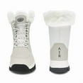 thumbnail image 4 of Stepedia Women's Warm Faux Fur Lined Windproof Mid-Calf Winter Snow Boots, White Size 6.5, 4 of 8