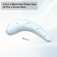 thumbnail image 3 of Uxcell 4Pcs Placas de Metal para Tacones, Protector de Tacón, Almohadilla de Reparación con Tornillos para Reemplazo de Zapatos y Botas, 3 of 6