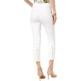 thumbnail image 2 of INC Womens Ruffle Trim Cropped Capri Pants White 4, 2 of 2