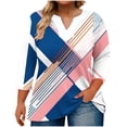 thumbnail image 2 of Rciityk Khaki Blouses for Women Casual 3/4 Sleeve V Neck T Shirts Plus Size Floral Print Pullover Tunic Tops Basic Shirts, 2 of 5