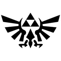 Vinyl Wall Art Decal - Zelda Logo - 15" x 25" - Trendy Fun Cool Gaming Design Quote Sticker For Home Kids Room Playroom Playground Gaming Room Storefront Coffee Shop Office Decor (Black)