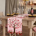 thumbnail image 2 of Table Runners 90 Inches Long Dress Scarves, Valentine's Day Farmhouse Coffee/Dining/Kitchen Table Runner for Living Room, Pink Romantic Red Love Trees Roses 13x90 Inch, 2 of 9