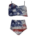 thumbnail image 2 of Trajes de baño Amzcrzy Tankini para mujer, trajes de baño, traje de baño de bikini con control de abdomen, conjunto de traje de baño con volantes para mujer, multicolor, XL, 2 of 5