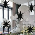 thumbnail image 2 of PMU Magic Shiny Starburst 22 Inch Mylar Foil Balloon - Black - Party Decoration Accesory (1/Pkg) Pkg/1, 2 of 6