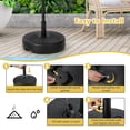 thumbnail image 5 of Topbuy Water & Sand Fillable Umbrella Base 20" Round Table Umbrella Stand Base Umbrella Pole Holder, 5 of 10
