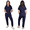 Navy Blue, variant on Scrubs for Women Set – Stretch V-Neck Scrub Top & Jogger Pants | Comfortable, Durable & Stylish Women’s Scrubs with Cargo Pockets for Work & Everyday Wear - Black L