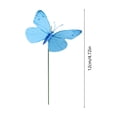 thumbnail image 3 of 5Pcs Butterfly Stakes, 4.72" Waterproof Butterfly Garden Decorations Artificial Butterflies for Flower Bouquet, Yard Patio Plant, Pot Flower Bed Home Décor(Blue), 3 of 6