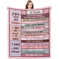 Sweet 16th Birthday Gifts for Girls Blanket 50"x60", Sweet 16 Gifts for Girls - Best 16th Birthday Gift Ideas - Funny Gift for 16-Year-Old Girl - 16th Bday Party Decorations for Women Blankets
