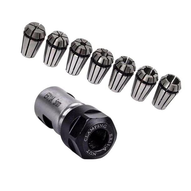 ER11 Spring Collet & Clamping Nut Set – 1/8 Inch AAA Precision, For CNC Engraving, Milling, And Lathe Tools