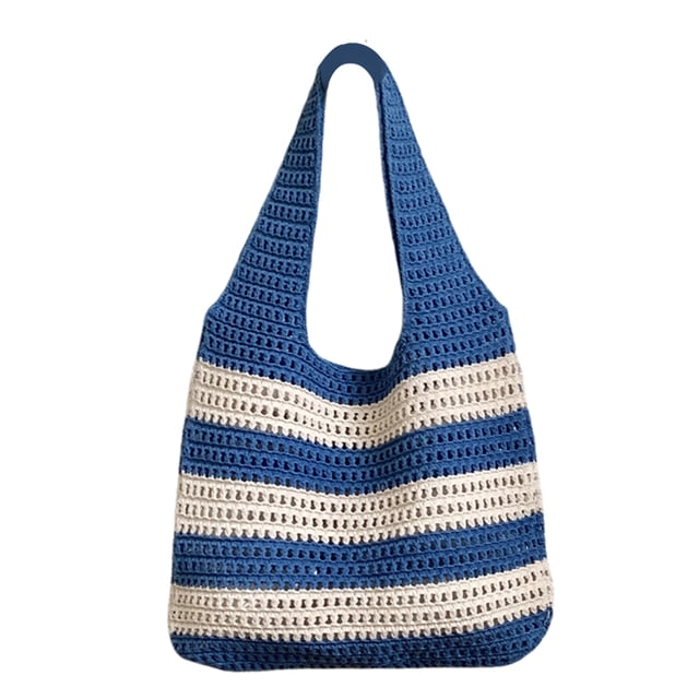 Bolso Hombro Estético Mano Crochet Playa Verano Color en para Mujer