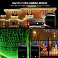 thumbnail image 5 of 66-ft Smart Icicle Christmas Lights with Programmable RGB Fairy LED Lights, 5 of 9