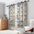 thumbnail image 2 of Yayeee Window Curtains Light Filtering 63"x52" Grommet Panel Pair Home Living Room Decor, Cute Acorns Pattern, 2 of 7