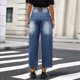 thumbnail image 5 of Pantalones Vaqueros de Mujer, Estilo Vintage, de Pierna y Tiro Medio, Holgados, Estilo Boyfriend, Hasta el Tobillo, Y2K Azul M, 5 of 10