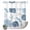 Lake Blue White, variant on No Hook Shower Curtain, Sage Green Starfish Coastal Shower Curtains for Bathroom with See Through Top Window, Shell Summer Beach Nautical Waterproof & Washable Bath Curtain Narrow 54"x78"