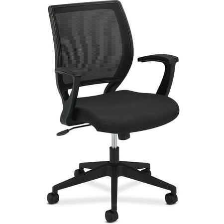 basyx VL521 Series Mid-Back Work Office Chair, Mesh Back, Fabric Seat,