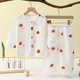thumbnail image 1 of Ropa de dormir ligera de muselina de doble capa para niños, conjunto de 2 piezas, ropa de hogar de verano para mujeres, bombachos de manga larga para bebés y hombres Sui, 1 of 5