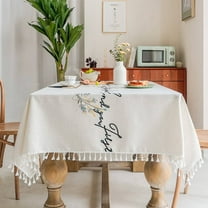 AUQ Wipeable Tablecloths,Contact Us for Help Table Cloth,Premium Polyester Table Covers,Pink