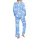 thumbnail image 4 of Puntoco Conjunto de pijama cómodo para mujer, conjunto de pijama con parte superior y pantalones casuales con estampado degradado para mujer, 4 of 5
