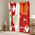 thumbnail image 3 of Manfei Tampa Bay Curtains Pack of 2 (42x84 Each),Geometric Hockeycomb Hexagon Curtains Blackout,First Letter T Bedroom Curtains For Boys,Super Cozy Room Decor, 3 of 6