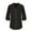Black, variant on Patlollav Up to 65% off Womens Summer Casual Stand Collar Neck Long Sleeved Color Loose Shirt Tops