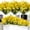 Yellow, variant on Morttic Artificial Fake Flowers, 12 Bundles Outdoor UV Resistant Greenery Shrubs Plants Indoor Outside Hanging Planter Home Garden Decor (Fuchsia)