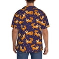 thumbnail image 3 of Fotbe Stars and Fox Cute Camisa Estampada de Manga Corta para Hombre, Casual de Verano, Estilo Playero, Sin Arrugas-3X-Large, 3 of 5