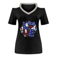 thumbnail image 4 of Fiudx Ropa de Mujer Blusa de Manga Corta con Hombros Descubiertos y Estampado Informal para Mujer a La Moda, 4 of 4
