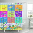 thumbnail image 1 of ABPHQTO Dinos Count Dinosaurs Numbers Counting Pre Historic Back Cortina de ducha 160x180 cm, 1 of 1
