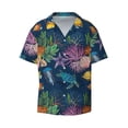 thumbnail image 3 of Goofa Undersea Animals Printed Men's Casual Short-sleeved Shirt,Lightweight Breathable Button-down,Summer Casual men's top,Versatile Fashion shirt-Medium, 3 of 7