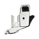 thumbnail image 1 of Fiudx Adaptador de Prensatelas de Caña Baja a Presión, Fácil de Colocar y Quitar, Compatible con Máquinas de Coser Domésticas, Babylock y Más, Herramienta Versátil para Acolchado, Metal Plateado, Jue, 1 of 2