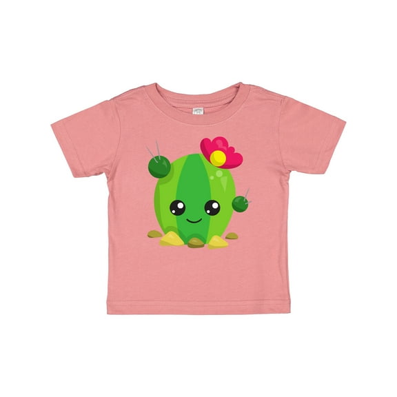 Inktastic Cute Cactus, Kawaii Cactus, Green Cactus, Flowers Girls Baby T-Shirt