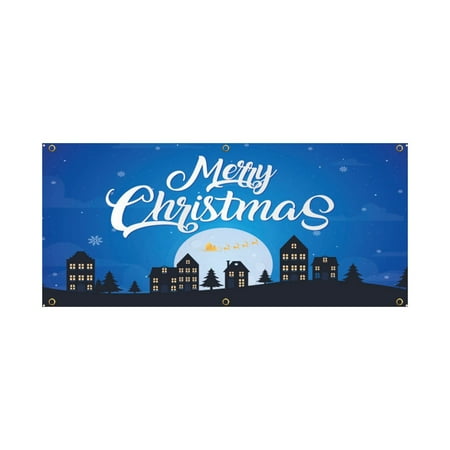 

Christmas Party Decoration Cloth Christmas Garage Background Cloth Holiday Decoration Garage Door Flag Christmas Garage Door Hanging Cloth