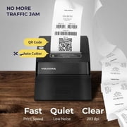 Volcora Thermal Receipt Printer, 80mm USB/Ethernet POS QR Code Printer with Auto Cutter for Cash Drawer/ESC/POS, Compatible with Android/Windows/Linux, Retailer, Restaurant Use, Wall Mount, Black