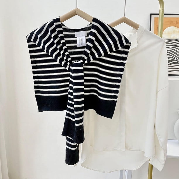 Chal pequeño de punto de color liso para mujer, abrigo para primavera y otoño, chal camisero para mujer